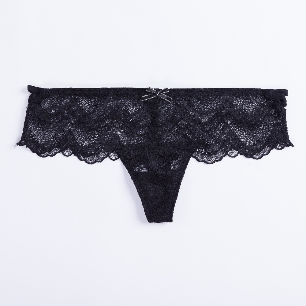Alina: Black Lace Panty/Thong